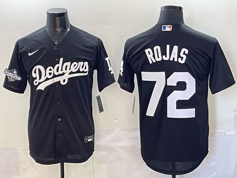 Men 2026 Nike Los Angeles Dodgers #72 Rojas Black Game MLB Jersey 05->los angeles dodgers->MLB Jersey